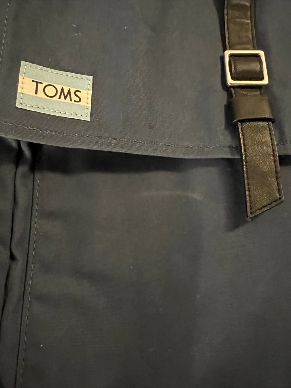 TOMS Navy Backpack with Black Accent Strap - Picture 10 of 10
